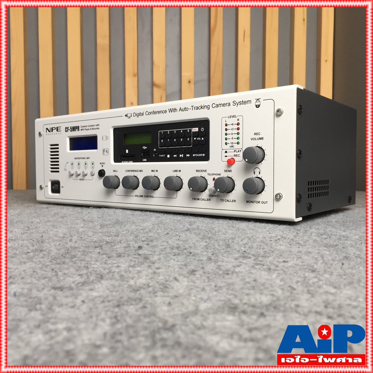 NPE CF-5MPRตัวควบคุม เครื่องควบคุมไมค์ ชุดควบคุมไมค์ CF5MPR ชุดควบคุมไมค์ประชุม ตัวจ่ายไฟ CF 5MPR ตัวควบคุมไมค์