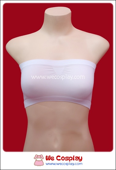 เกาะอกแบบสั้น สีขาว ไร้รอยตะเข็บ