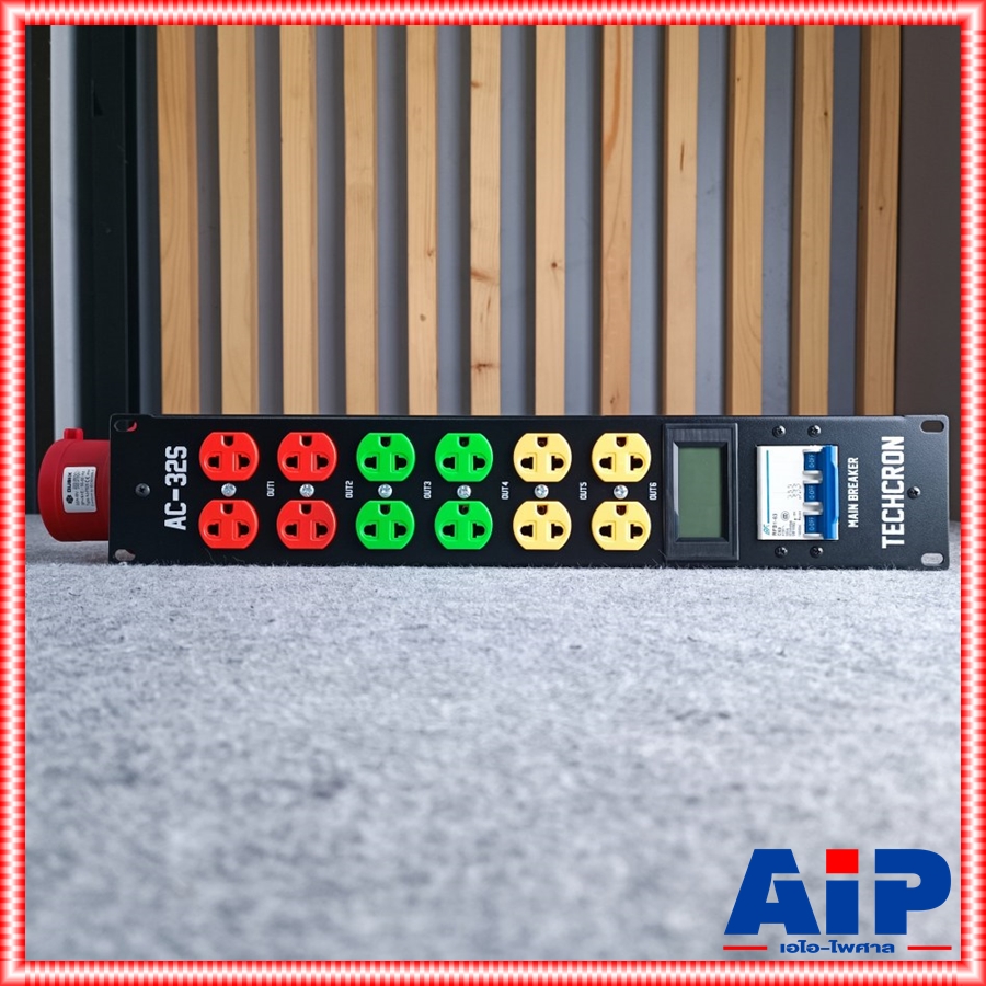 3เฟส TECHCRON AC-32S ชุดโหลดไฟ 3เฟส ปลั๊กคละสี *สีแดง* ปลั๊กโหลดไฟ วัสดุเป็นเหล็ก พร้อมจอแสดงผล AC32S เอไอ-ไพศาล