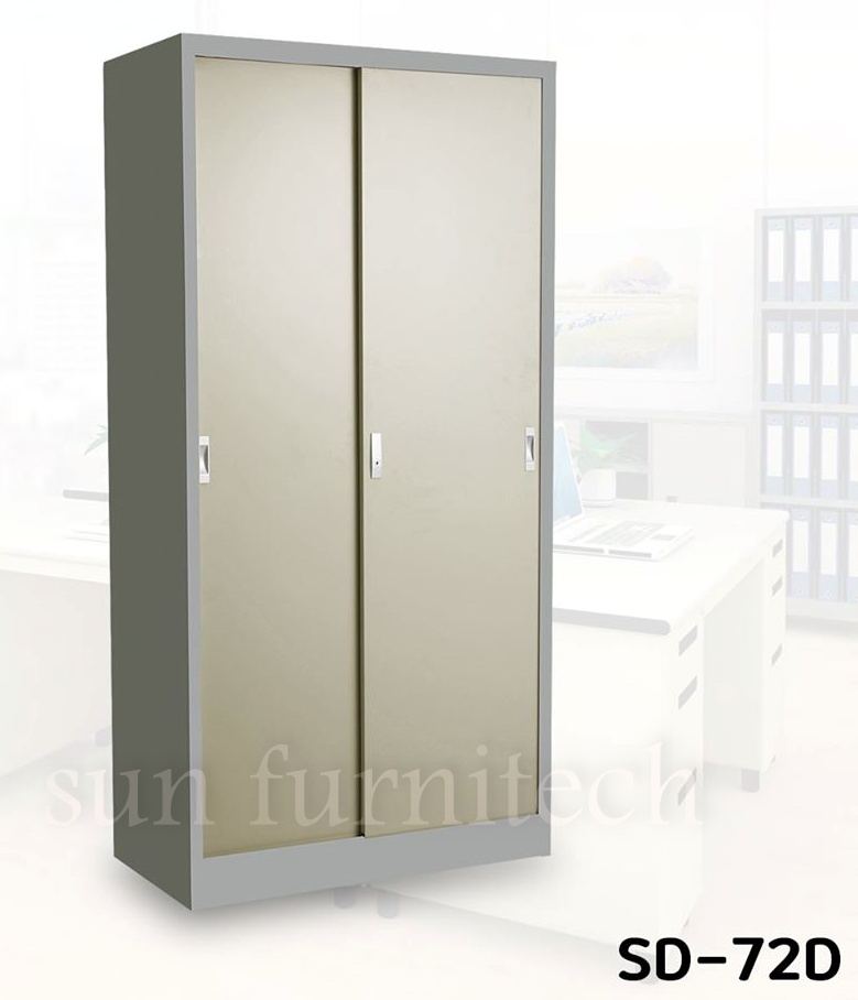 ตู้เหล็ก 2 บานเลื่อนทึบสูง, ตู้เอกสาร 2 บานเลื่อนทึบสูง, ตู้เอกสารเหล็ก 2 บานเลื่อนทึบสูง ขนาด 3 ฟุต, ตู้เอกสาร 2 บานเลื่อนทึบสูง ขนาด 3 ฟุต TAIYO รุ่น SD-723D