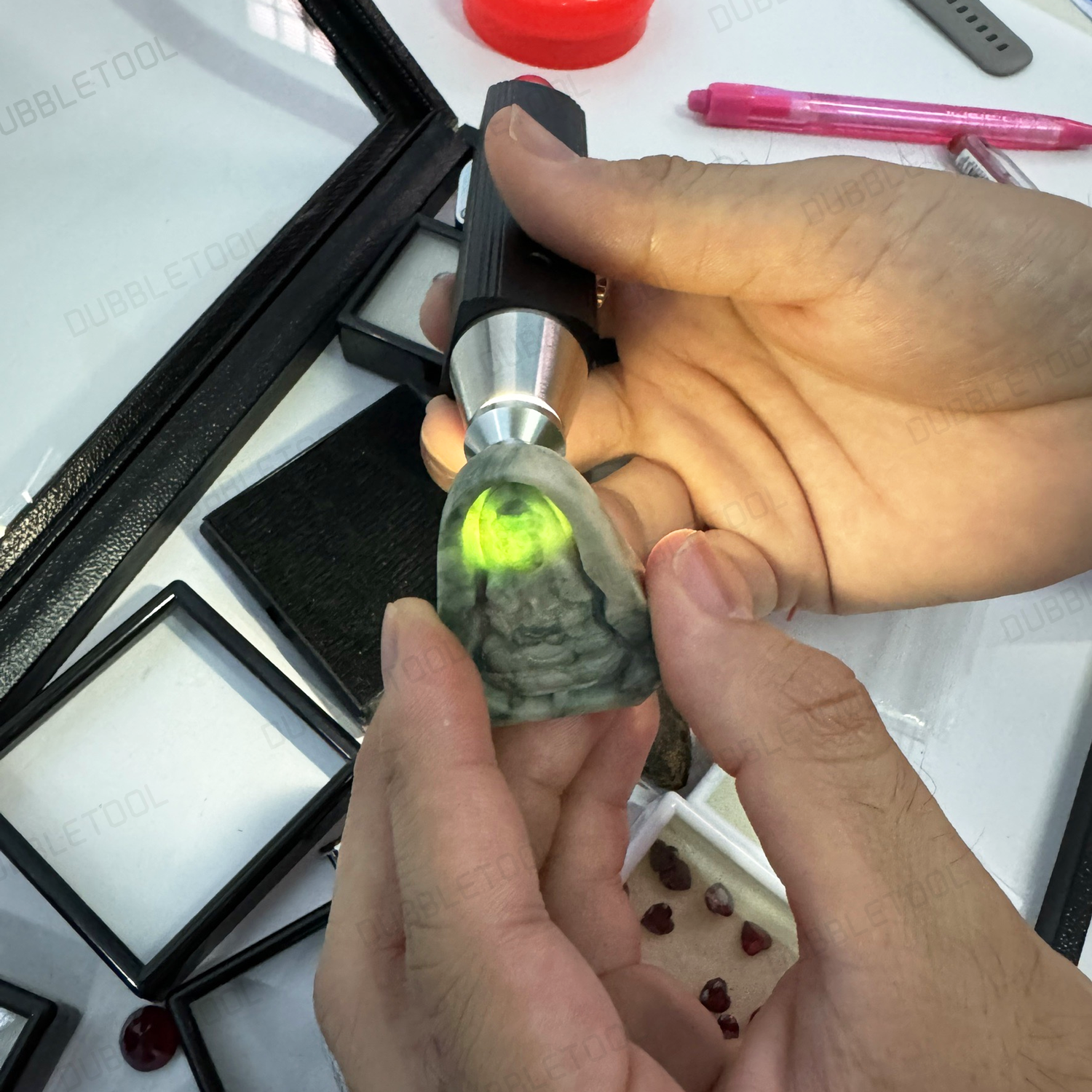 ไฟฉายส่องหิน ไฟฉายส่องหยก ไฟฉายตรวจสอบอัญมณี 12000W รุ่น ZJ-BK11 ไฟฉายส่องอัญมณี Flashlight White and Yellow Light Test Gem Stone Ultra Fire