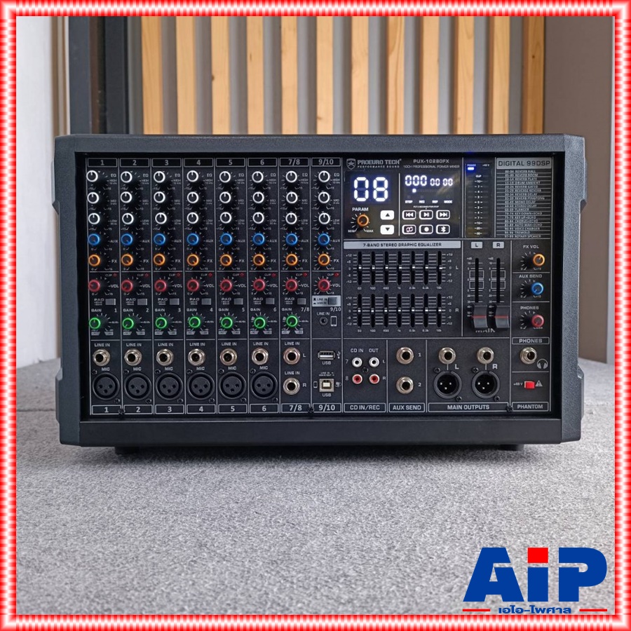 PROEUROTECH PUX-10280FX POWERMIXER ทรงตั้ง เพาเวอร์มิกเซอร์ เครื่องขยายเสียง เพาเวอร์มิกซ์แบบตั้ง PUX 10280FX PUX10280FX เอไอ-ไพศาล