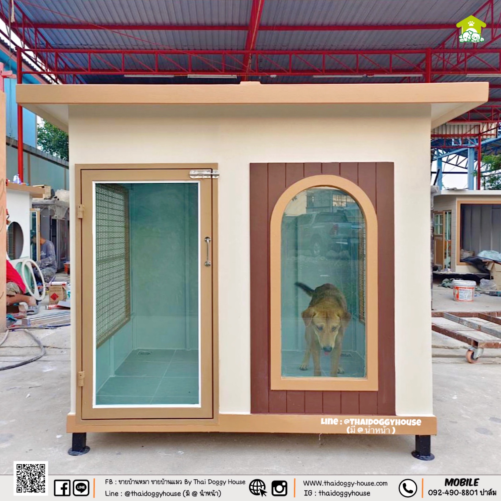 บ้านหมา บ้านแมว " 𝐓𝐇𝐀𝐈 𝐃𝐎𝐆𝐆𝐘 𝐇𝐎𝐔𝐒𝐄 " 🐕🦺🐈 แบบใหม่ล่าสุดของทางร้าน ดีไซน์ทันสมัย ให้ความรู้สึกเรียบหรู สวยงาม