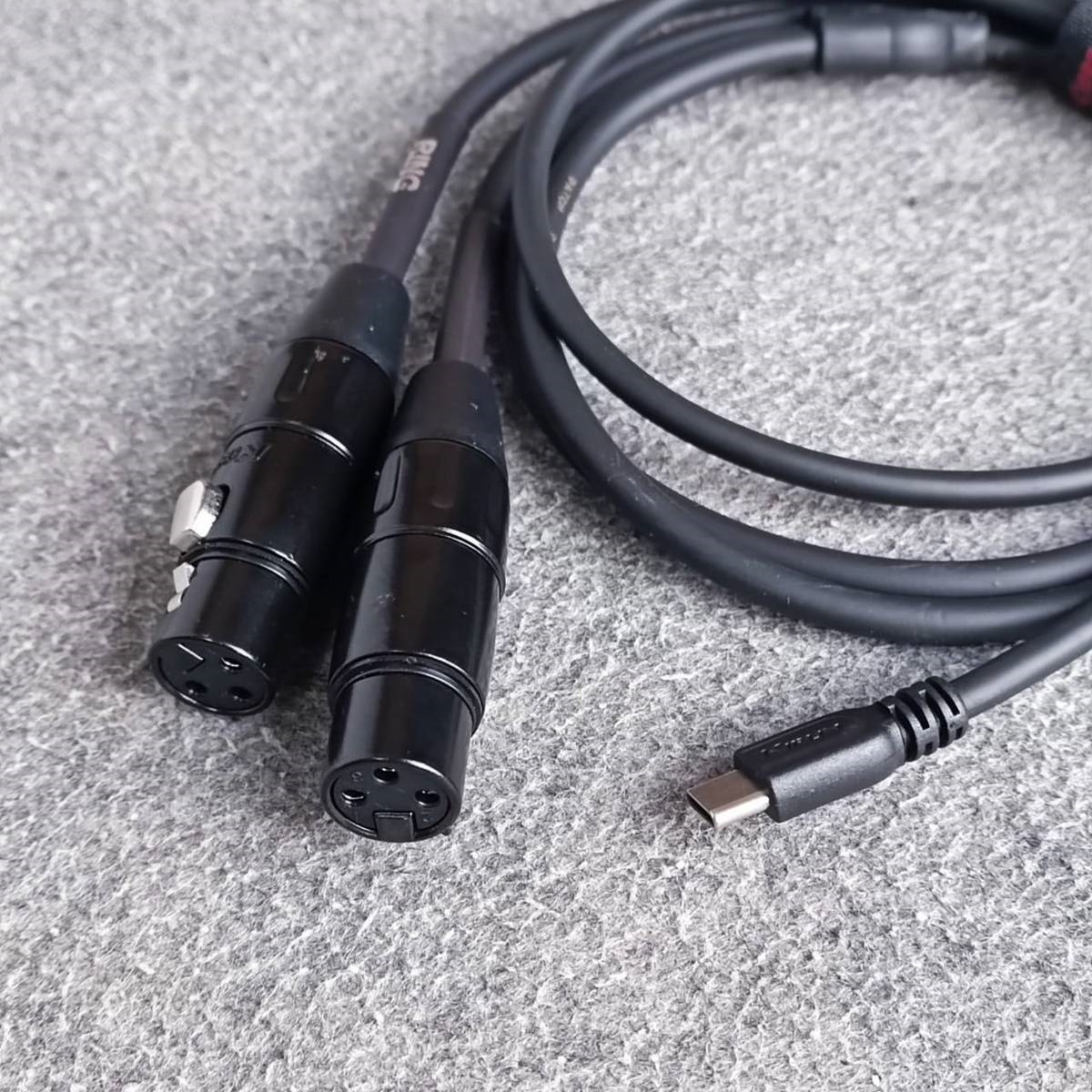 3เมตร KIRLIN UY-C-391 BK สาย USB type C ออก XLR เมีย x2 สายสัญญาณเสียง type C - J.XLRx2 เอไอ-ไพศาล