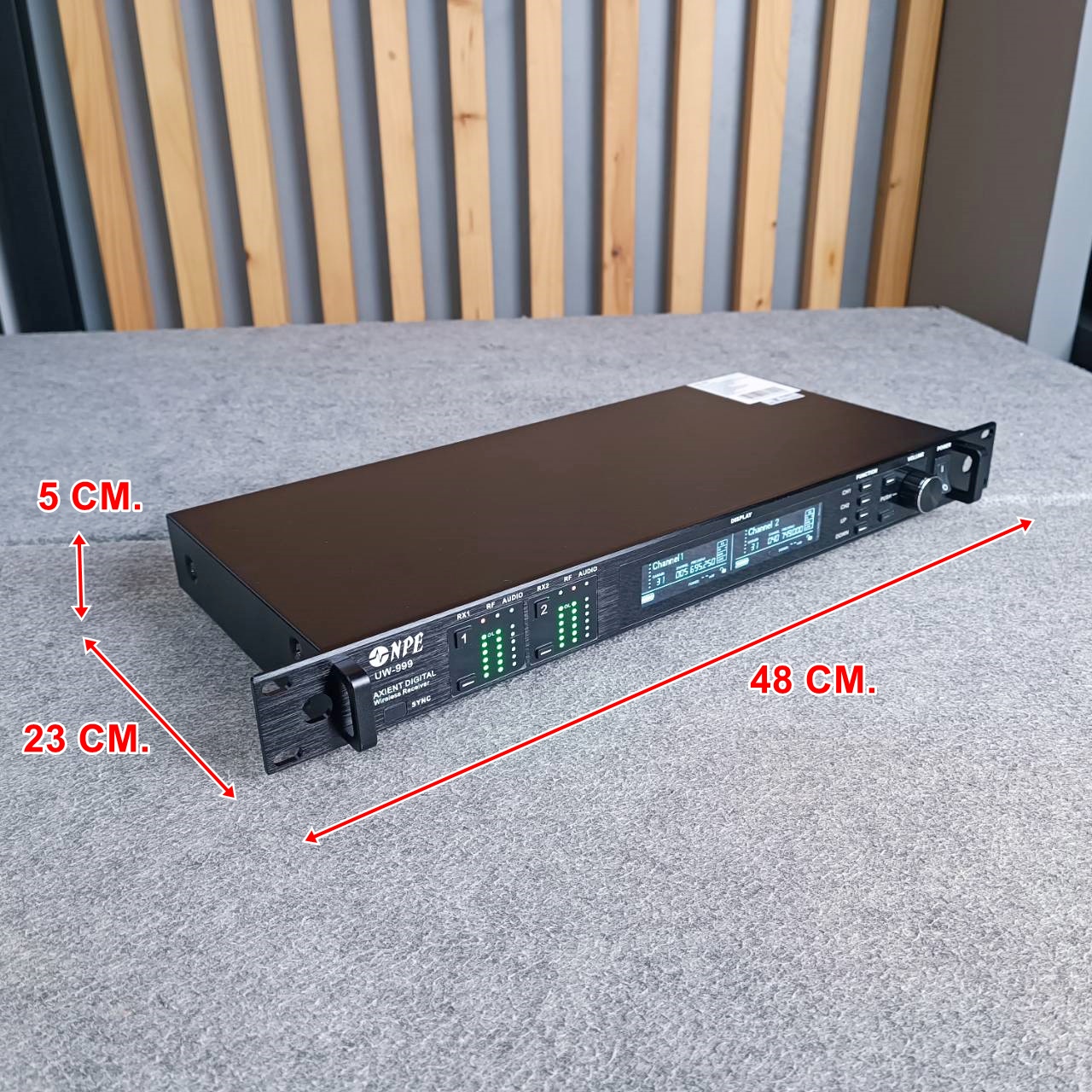 NPE UW-999 ไมค์ลอยคู่ แถมกระเป๋า ไมโครโฟนไร้สาย ถือคู่ UW 999 เอ็นพีอี Wirless Microphone UW999 เอไอ-ไพศาล