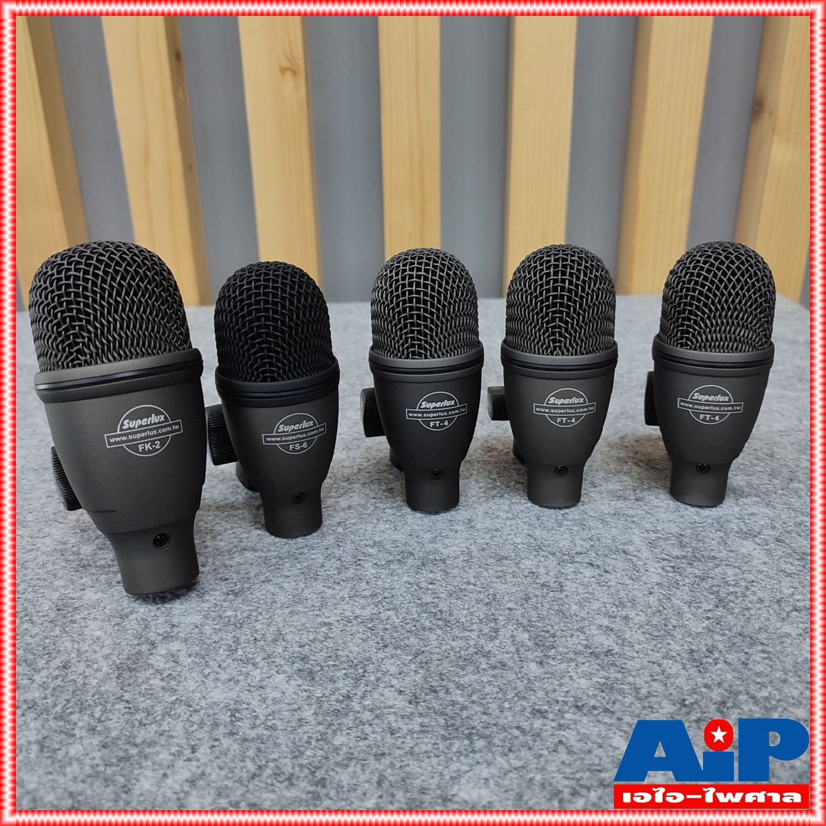 ชุด8ชิ้น SUPERLUX DRK-F5H3 ไมค์กลองชุด8ชิ้น Drum Microphone Set DRK F5 H3 DRK F5H3 DRKF5H3 เอไอ-ไพศาล