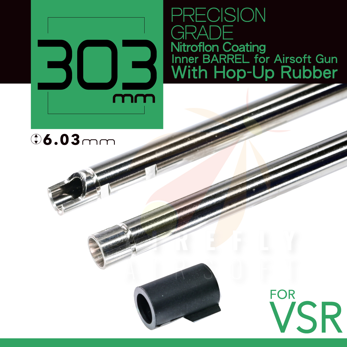 UNICORN 303mm Nitroflon Coating 6.03MM Ultimate Precision Inner Barrel For VSR