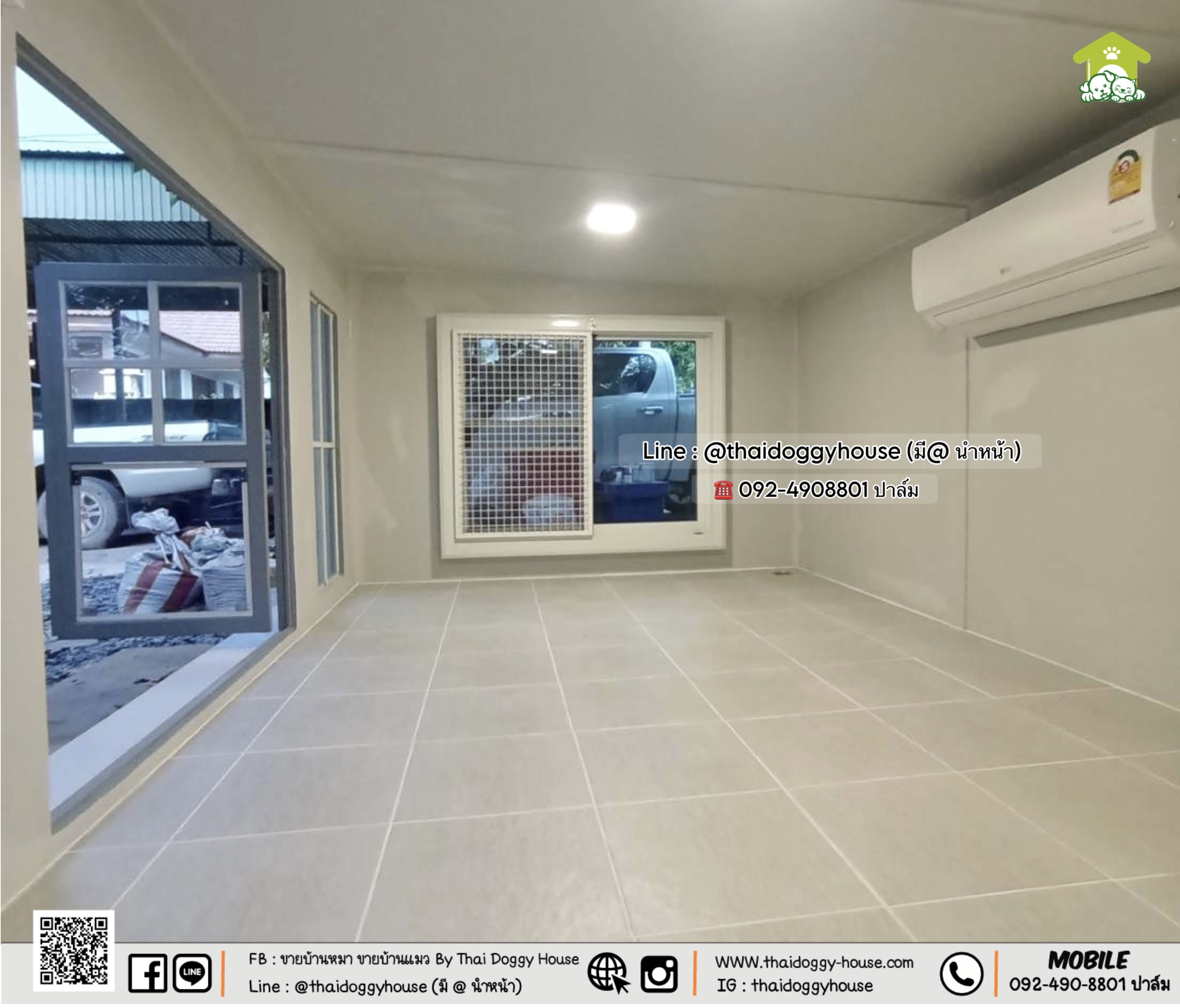 บ้านหมา บ้านแมว " 𝐁𝐎𝐗 𝐒𝐓𝐘𝐋𝐄 𝐁𝐘 𝐓𝐇𝐀𝐈 𝐃𝐎𝐆𝐆𝐘 𝐇𝐎𝐔𝐒𝐄 แบบติดแอร์