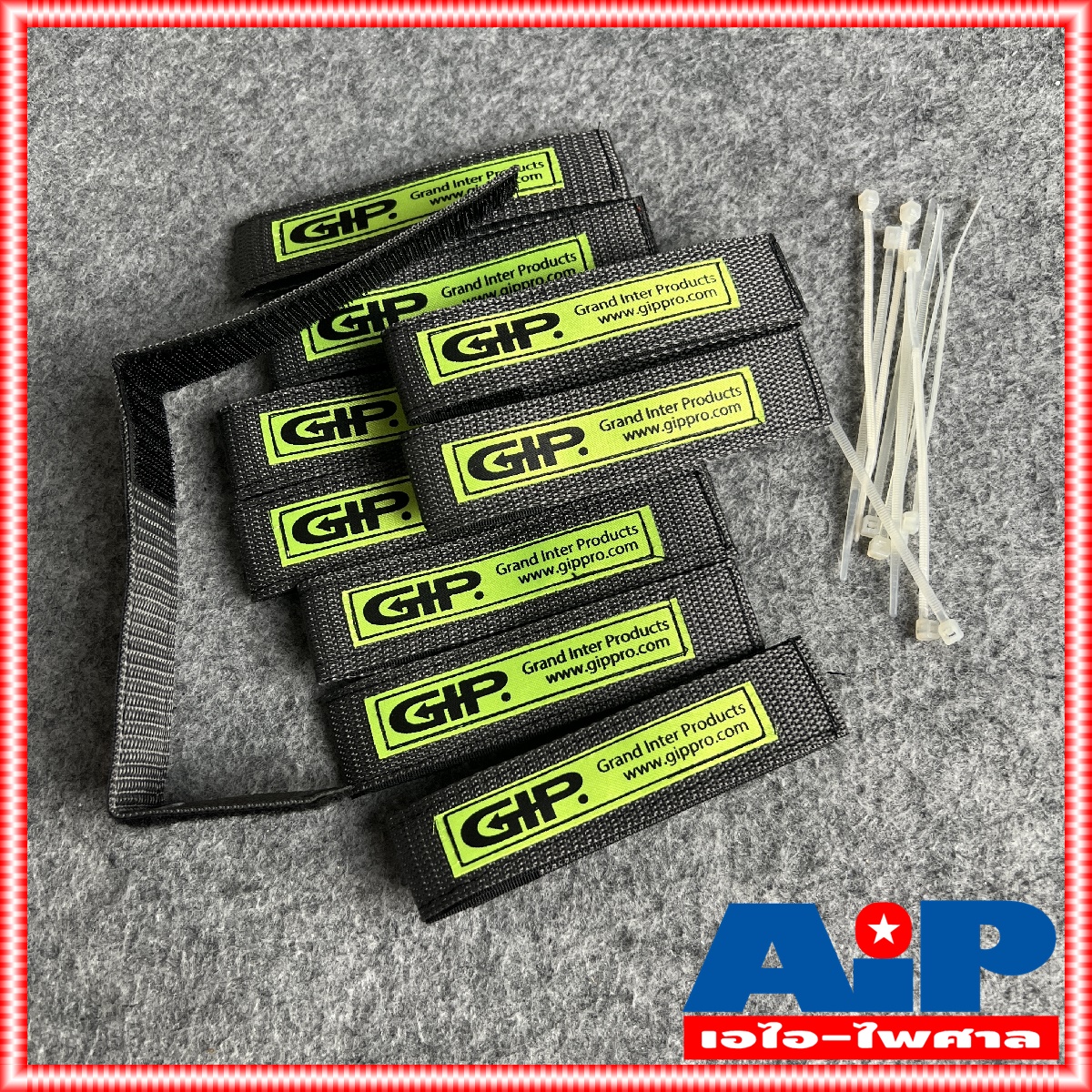 แพ็ค10เส้น สายรัดGIP สีเทา สายรัดสาย สายรัดสายลำโพง สายรัดสายสัญญาณ GIP สายรัด ยาว 272mm