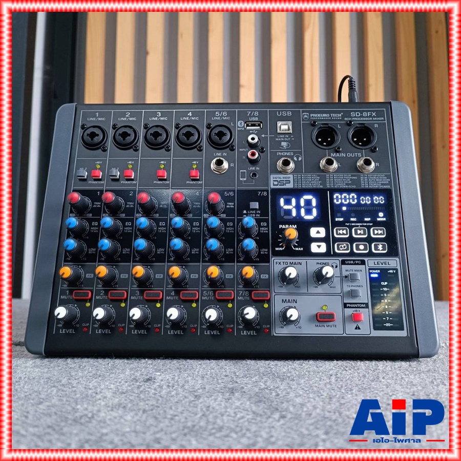 PROEUROTECH SD-8FX MIXER มิกซ์ มิกเซอร์ MIX เครื่องเสียง เครื่องปรับแต่งเสียง มิกซ์ PRO EUROTECH SD 8FX SD8FX เอไอ-ไพศาล