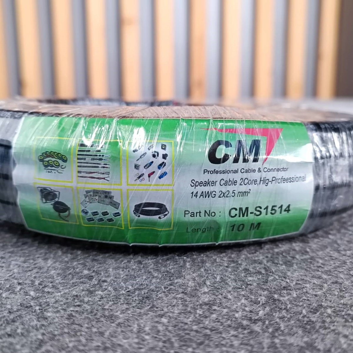 ขด10เมตร CM S1514 สายลำโพง 2x2.5mm ทองแดงแท้ สายสีดำ สายลำโพงPA S-1514 ขนาด2.5mm. สายลำโพง2คอร์ เอไอ-ไพศาล