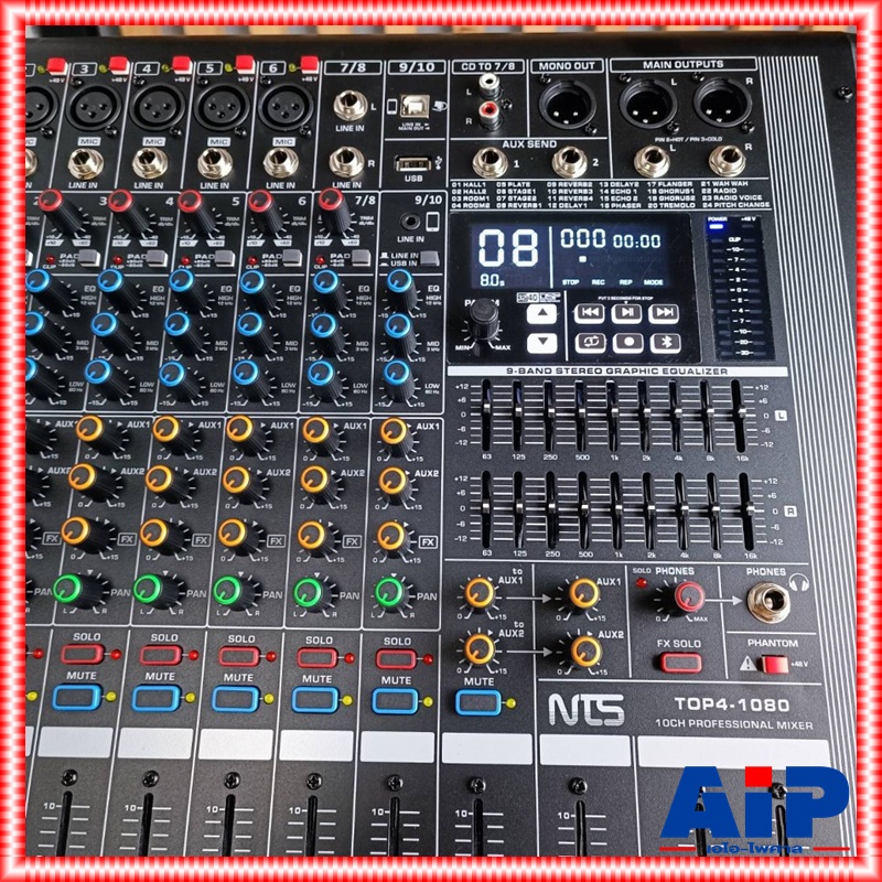 NTS TOP4-1080 POWERMIXER 4CH เอฟเฟคแท้ เพาเวอร์มิกเซอร์ มิกซ์NTS เครื่องเสียง เครื่องผสมสัญญาณเสียง เครื่องปรับแต่งเสียง MIX TOP4 1080 TOP41080 เอไอ-ไพศาล
