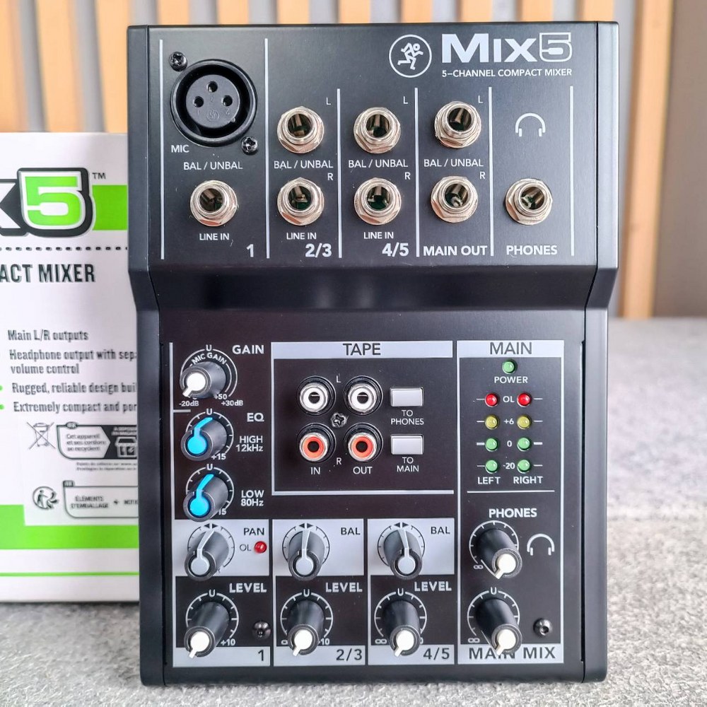 Mackie MIX-5 Mixer มิกเซอร์อนาล็อก ช่องเสียบไมค์ 1 ช่อง มิกเซอร์ MIX 5 MIX5 เอไอ-ไพศาล