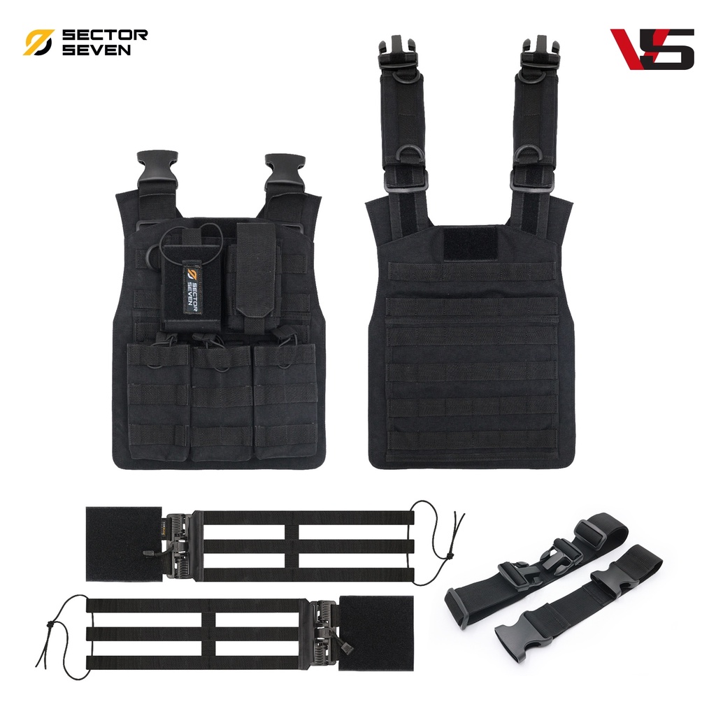 เสื้อเกราะ Sector Seven V5 ปลดเร็ว ติดตั้ง-ถอดออก ใช้งานว่องไว﹝Tactical Vest ﹞
