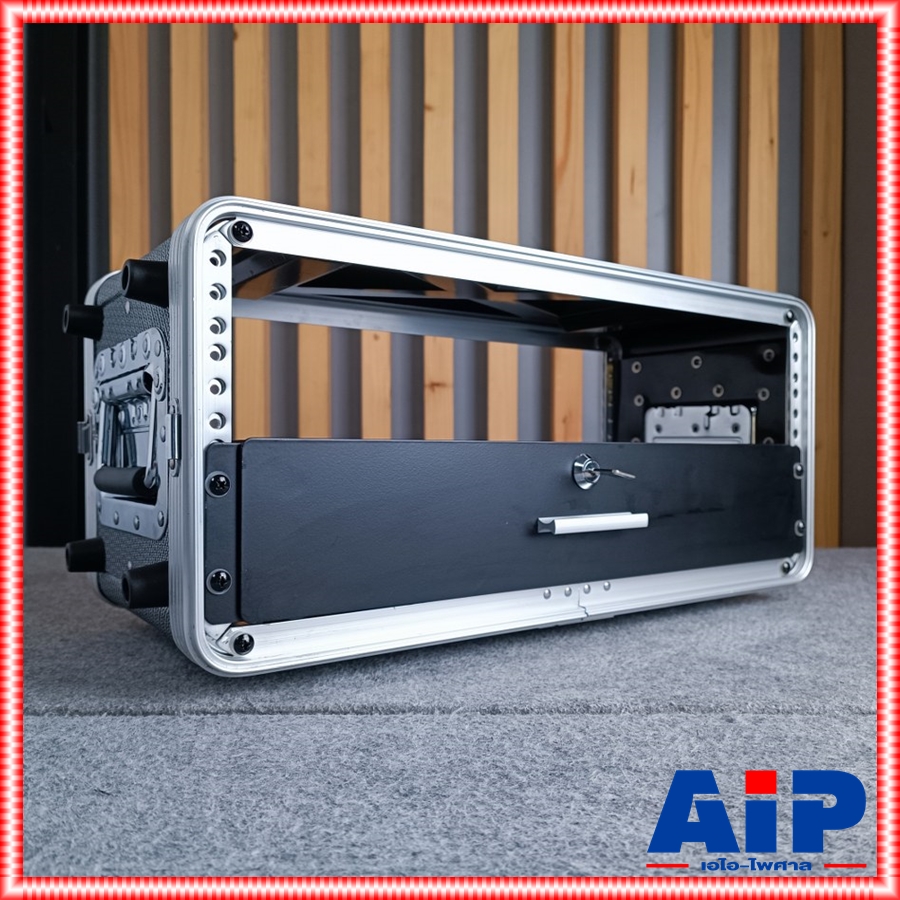 กล่อง RACK ABS 4USD KEVLAR ใส่ไมค์ลอย ลึก9นิ้ว พร้อม ลิ้นชักใส่ไมค์ กล่องใส่อุปกรณ์เครื่องเสียง rack แร็ค กล่องใส่เครื่องเสียง กล่องใส่ไมค์ลอย ABS4U เอไอ-ไพศาล