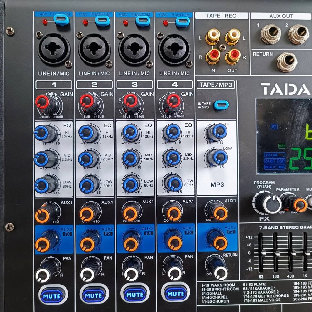 TADA AM-Q4P powermixer 350 watt EFX USB บลูทูส TA DA มิกเซอร์อนาล็อก AM Q4P ธาดา AMQ4P เอไอ-ไพศาล