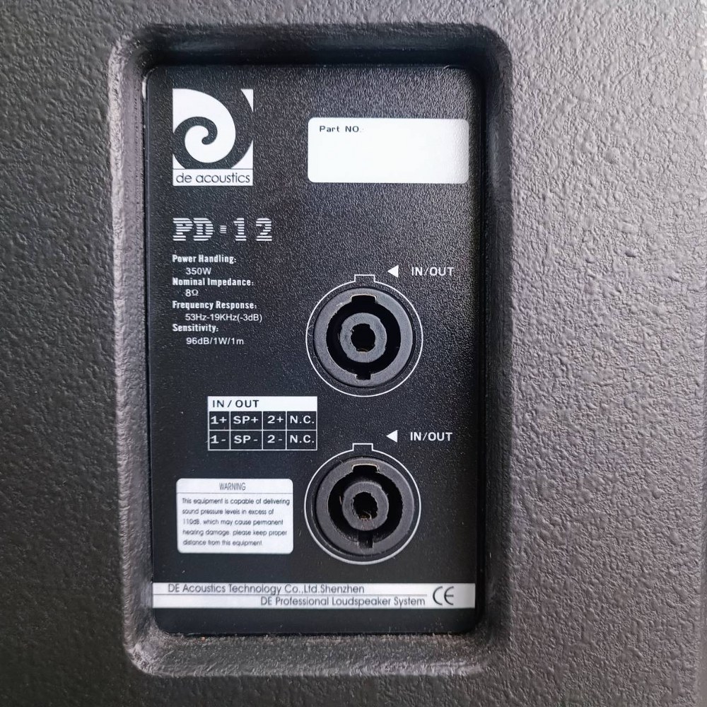 1คู่ DE ACOUSTIC PD-12 ตู้ลำโพง 12นิ้ว (คู่ละ) ตู้ลำโพง 12 นิ้ว เหมาะ สำหรับงานเสียงกลางแจ้ง สามารถวางเป็นมอนิเตอร์ได้ PD12 PD 12 เอไอ-ไพศาล