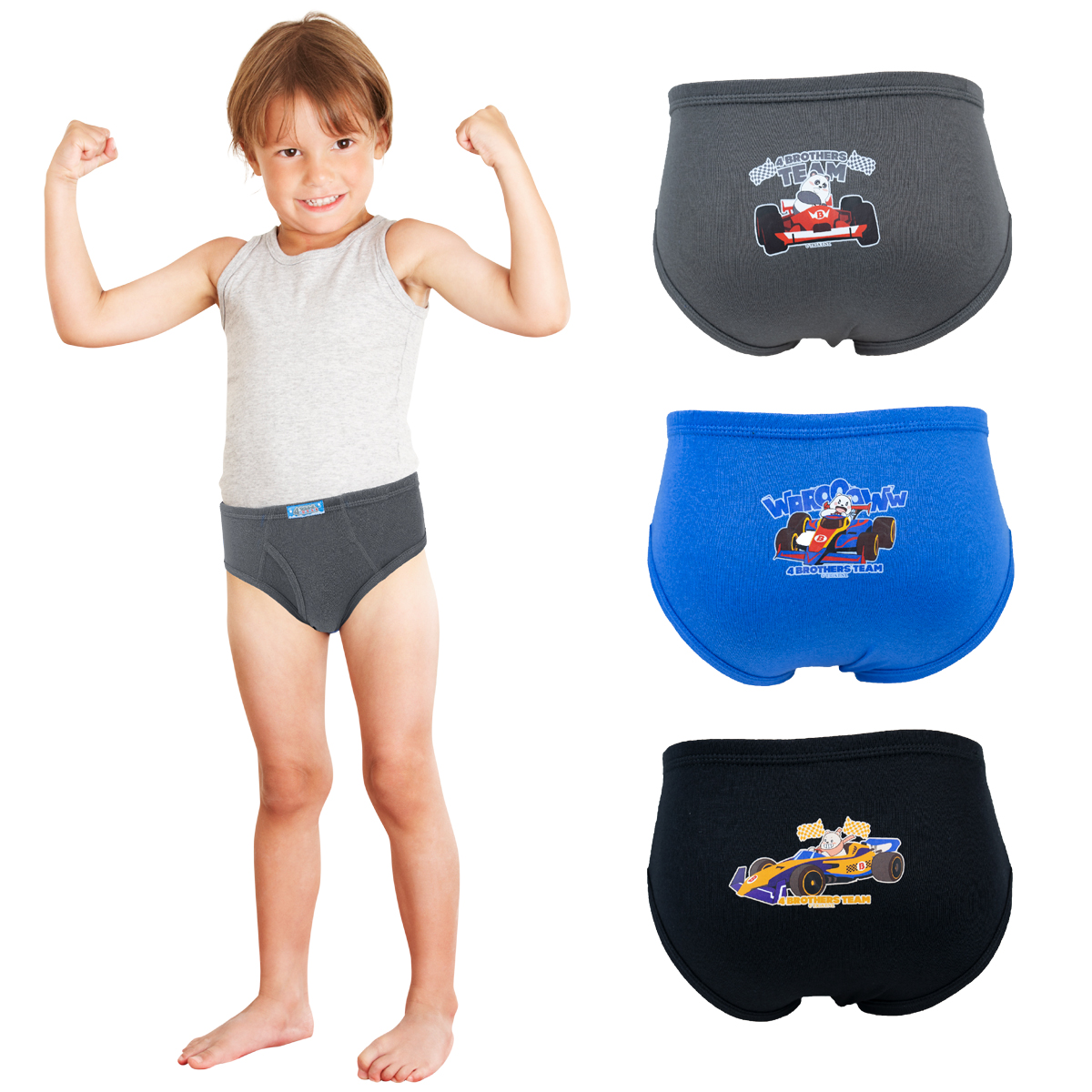 J Press กางเกงในเด็กผู้ชาย พิมพ์ลายการ์ตูน (J.Press X Tiga) No.9704 จำนวน 3ตัว/เซ็ท