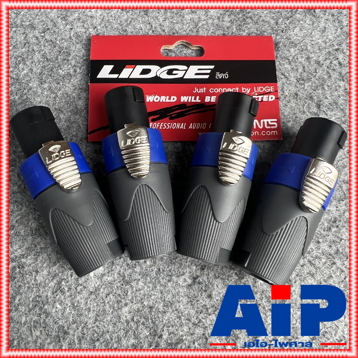 แพ็ค4ตัว Lidge YM-122A speakon สีน้ำเงิน สเปคคอน ตัวผู้ แจ็คสเปคคอน YM 122 A สเปคคอนตัวผู้ สเปคคอนตู้ลำโพง YM122 เอไอ-ไพศาล
