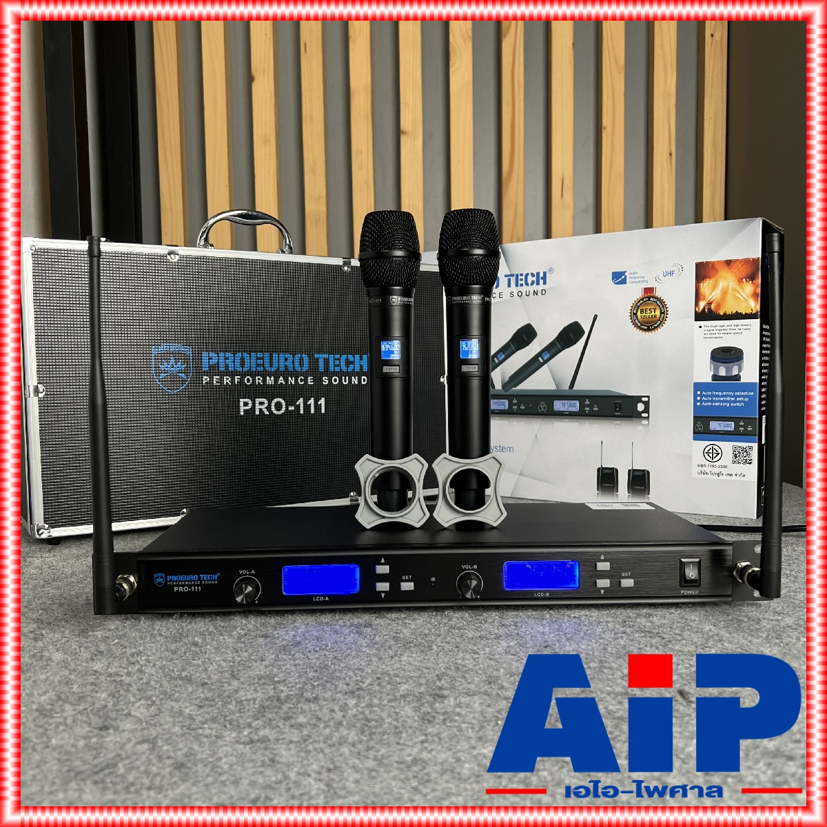 ความถี่ใหม่ กสทช PROEUROTECH PRO111 ไมค์ลอยมือถือคู่UHF มีกระเป๋า ไมค์ลอยคู่ ไมค์คาราโอเกะ PRO EUROTECH PRO 111 แถม อุปกรณ์ย้ายเสา กระเป๋าเก็บไมค์ PRO-111 โปรยูโรเทค ยูโรเทค เอไอ-ไพศาล