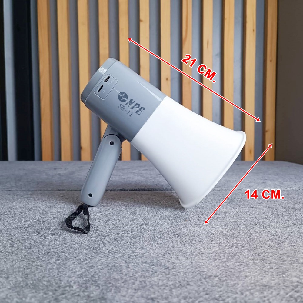 NPE SR-11 โทรโข่ง อัดเสียง ชาร์จแบตได้ USB Bluetooth Megaphone SR 11 SR11 เอไอ-ไพศาล