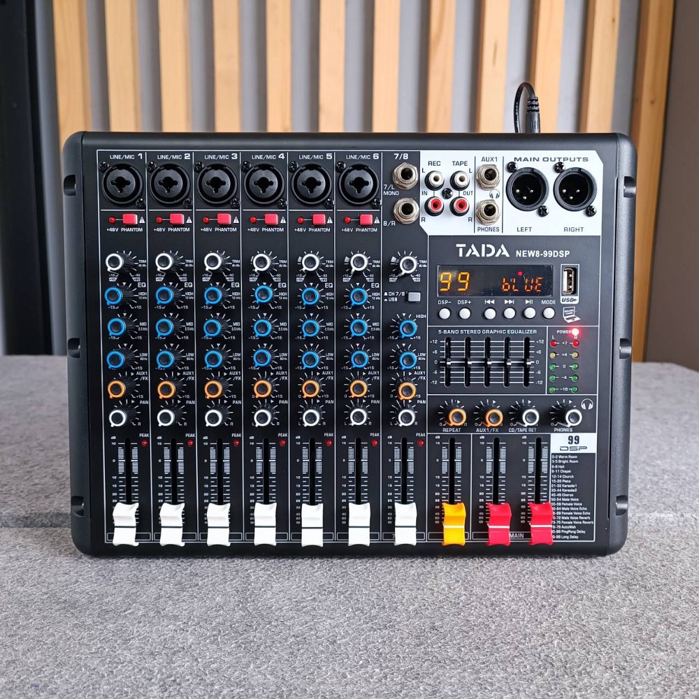 TADA NEW8-99DSP MIXER มิกเซอร์8 แชนแนล Bluetooth บลูทูธ เอฟเฟคแท้ ธาดา NEW8 99DSP เอไอ-ไพศาล