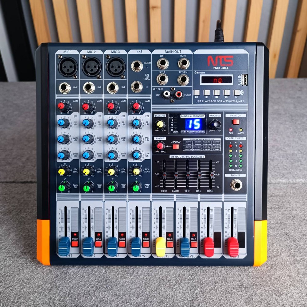 NTS PMX304 POWER MIXER เอ็นทีเอส PMX-304 PMX 304 เพาเวอร์ มิกเซอร์ POWERMIXER มิกมีแอมป์ ขับลำโพงได้เเลย เอไอ-ไพศาล