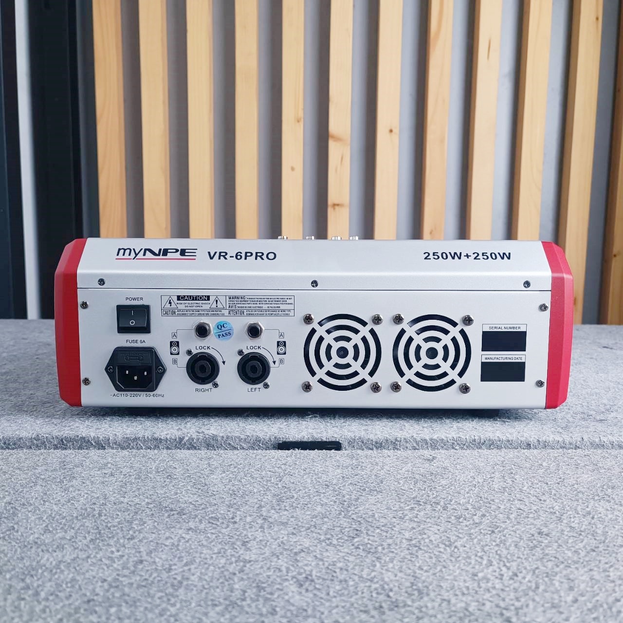MYNPE VR-6PRO POWER MIXER เพาเวอร์มิกเซอร์ 6 แชลแนล 250 วัตต์ + 250 วัตต์ VR6PRO VR 6PRO เอไอ-ไพศาล