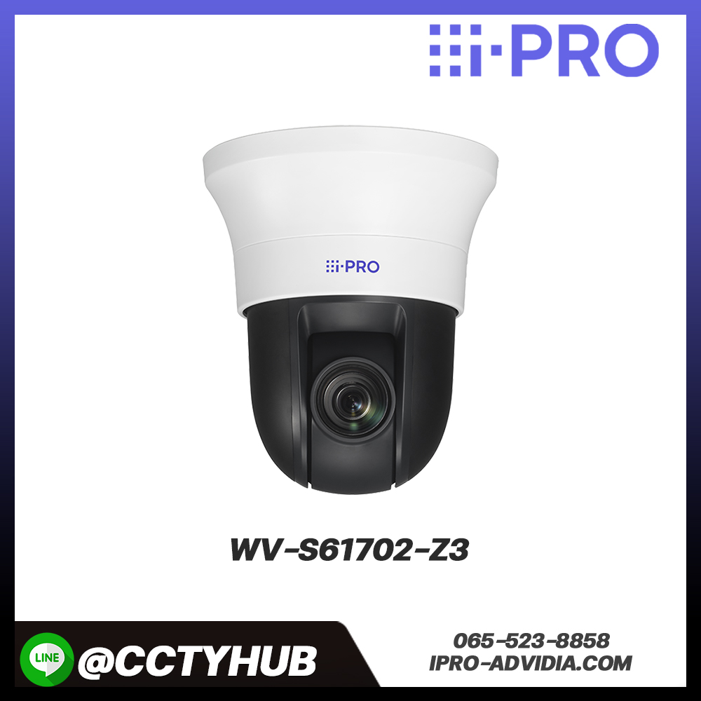 กล้อง PTZ i-PRO รุ่น WV-S61702-Z3 4K 30x Indoor PTZ Camera with AI engine
