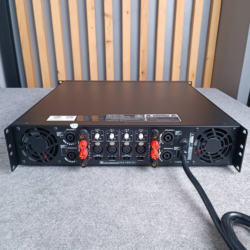 PROEUROTECH 4800Q POWERAMP 4CH *รุ่นใหม่มีจอ* มีครอสในตัว เพาเวอร์แอมป์ 4ch เครื่องขยายเสียง กำลังขยาย 800วัตต์ 4800 Q PRO EUROTECH โปรยูโรเทค เอไอ-ไพศาล