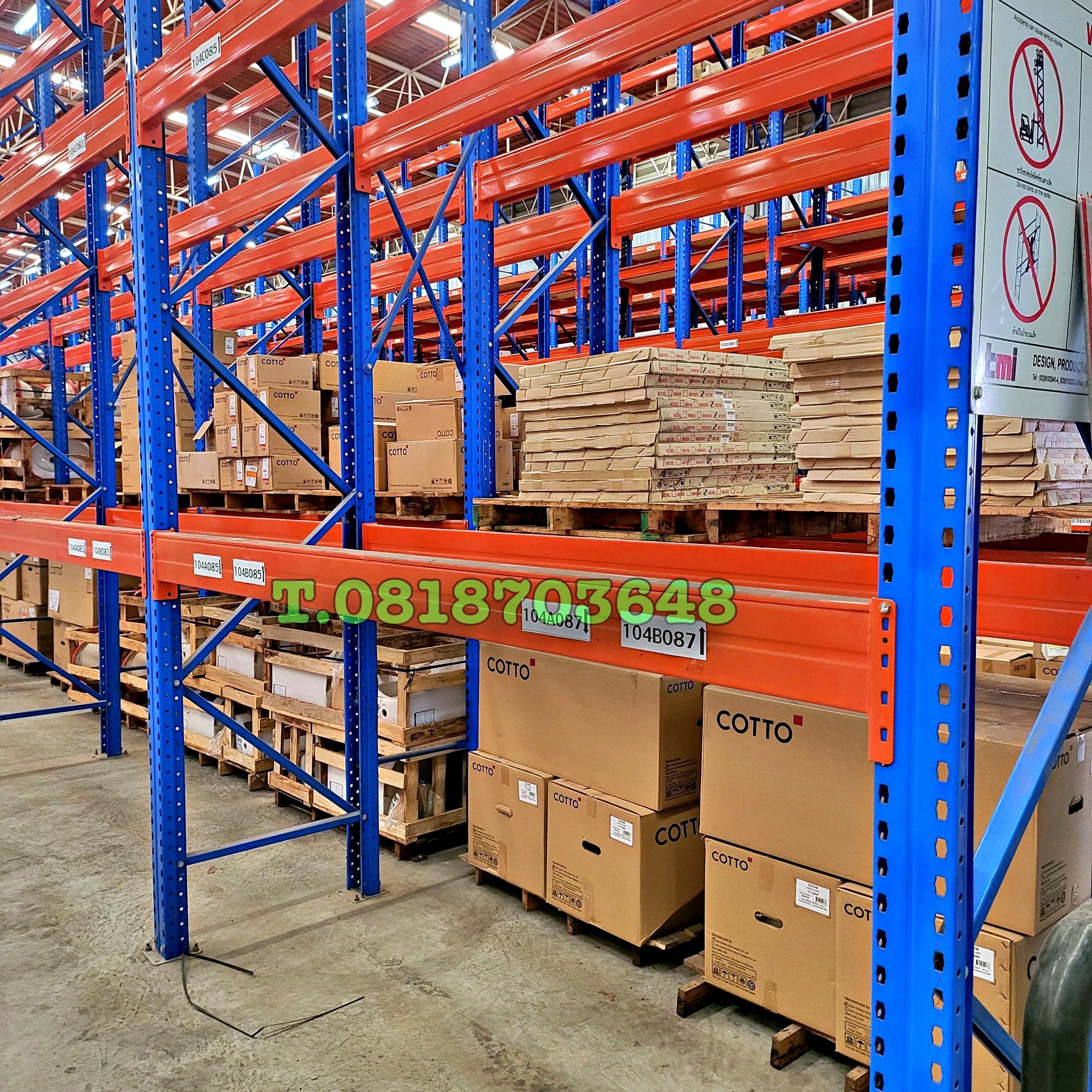 สินค้าเข้าใหม่ รับน้ำหนักได้ชั้นละ 3000kg ขนาด ลึก 80cm ยาว2.5m สูง6m