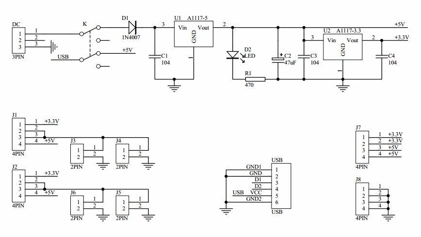 MB102 Breadboard Power Supply Module 3.3V/5V For Arduino Board