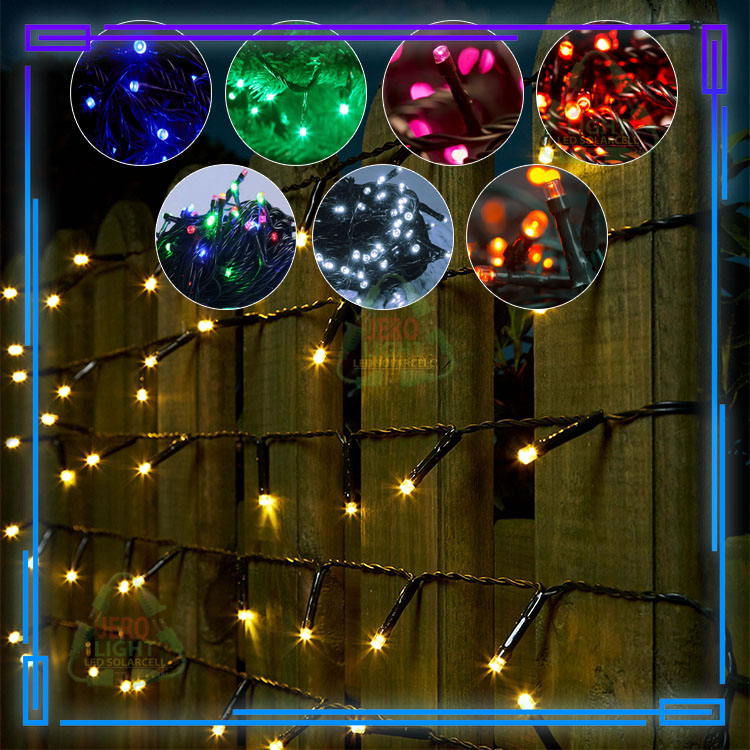 ไฟกระพริบ /ไฟไม่กระพริบ LED สายสีดำ 8 ม. 100 LED