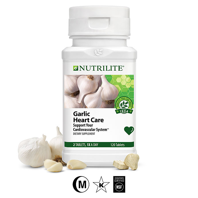 Nutrilite Garlic Heart Care บรรจุ 120 tablets กระเทียมจะช่วยบำรุงสุขภาพ Garlic ไม่มีกลิ่นฉุน