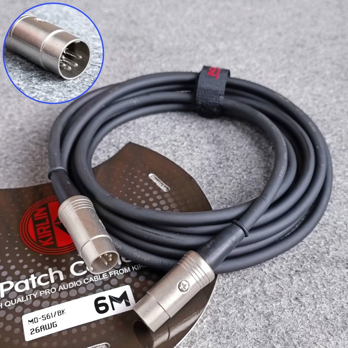 6เมตร KIRLIN MD-561 สายMIDI สายสัญญาณ Midi Cable 5Pin MD561 MD 561 สายมิดี้ 26awg เอไอ-ไพศาล