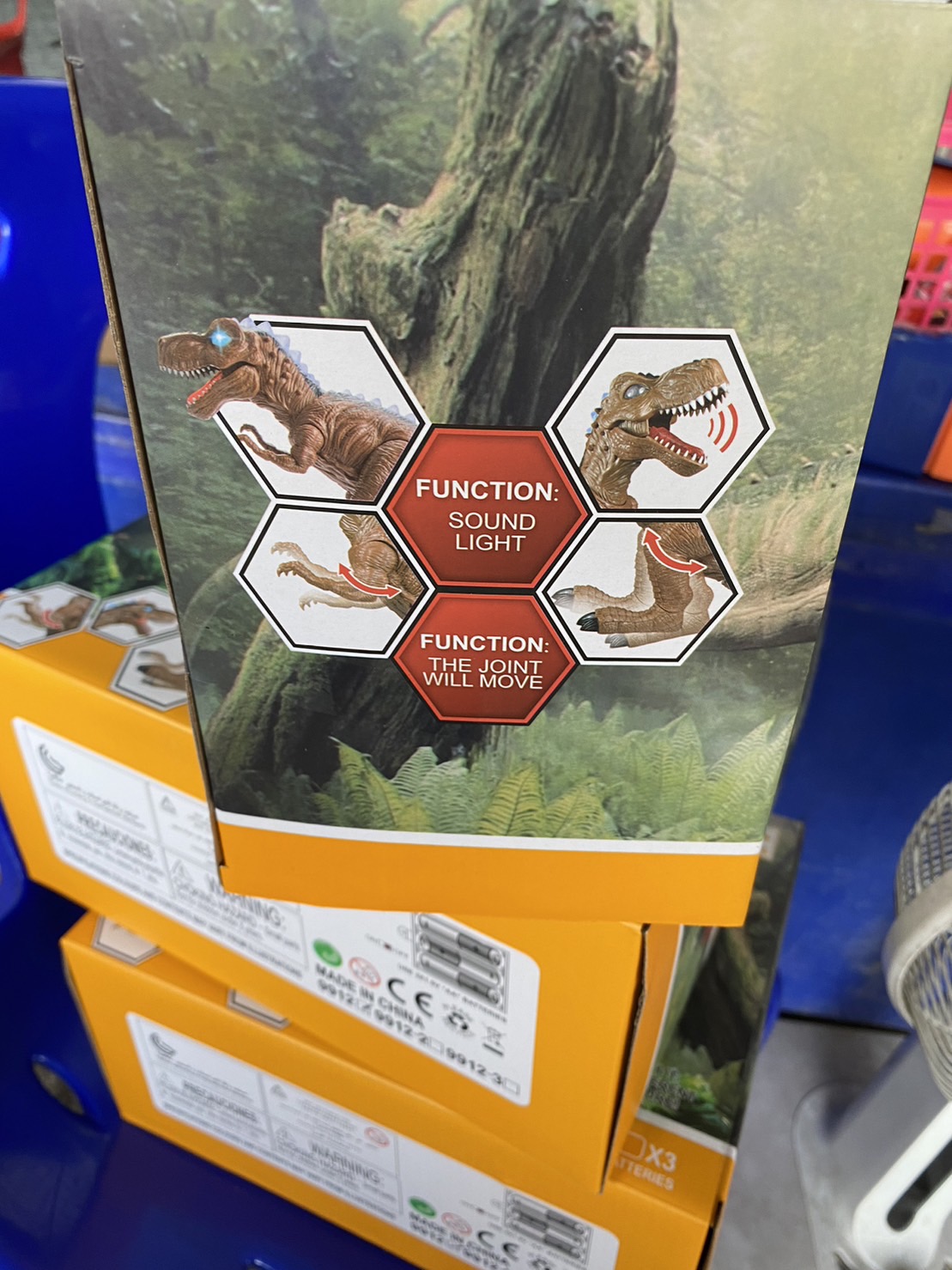 9912W ของเล่นเด็ก ไดโนเสาร์เดินได้มีเสียงไฟใส่ถ่าน ไดโนเสาร์ของเล่น ปลีกตัวละ