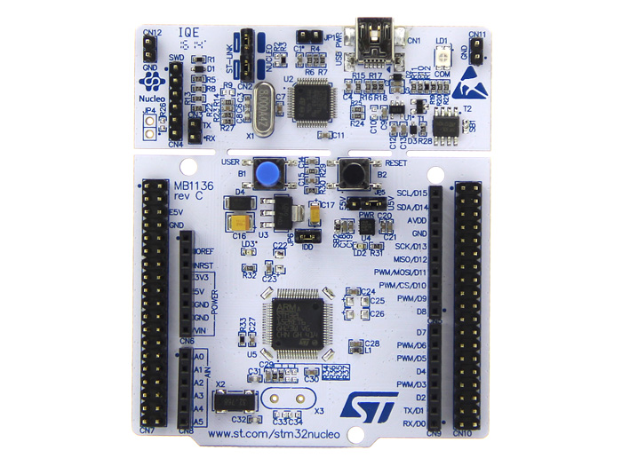 STM32 NUCLEO-L152RE development board with STM32L152KC MCU, supports Arduino connectivity สำเนา