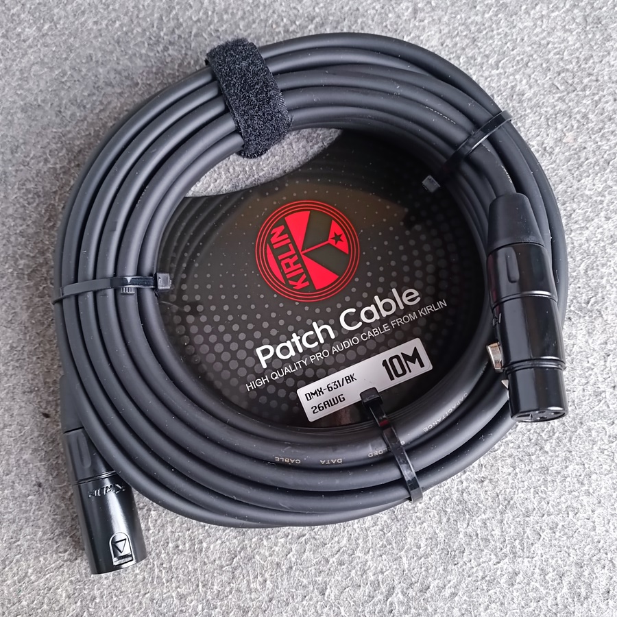 10เมตร KIRLIN DMX-631 สายDMX สายสัญญาณ สายXLRผู้-เมีย CANNON DMX631 DMX 631 เอไอ-ไพศาล
