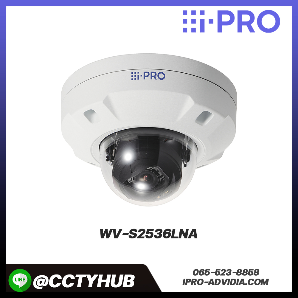กล้อง i-PRO รุ่น WV-S2536LNA 2MP (1080p) Vandal Resistant Outdoor Dome Network Camera