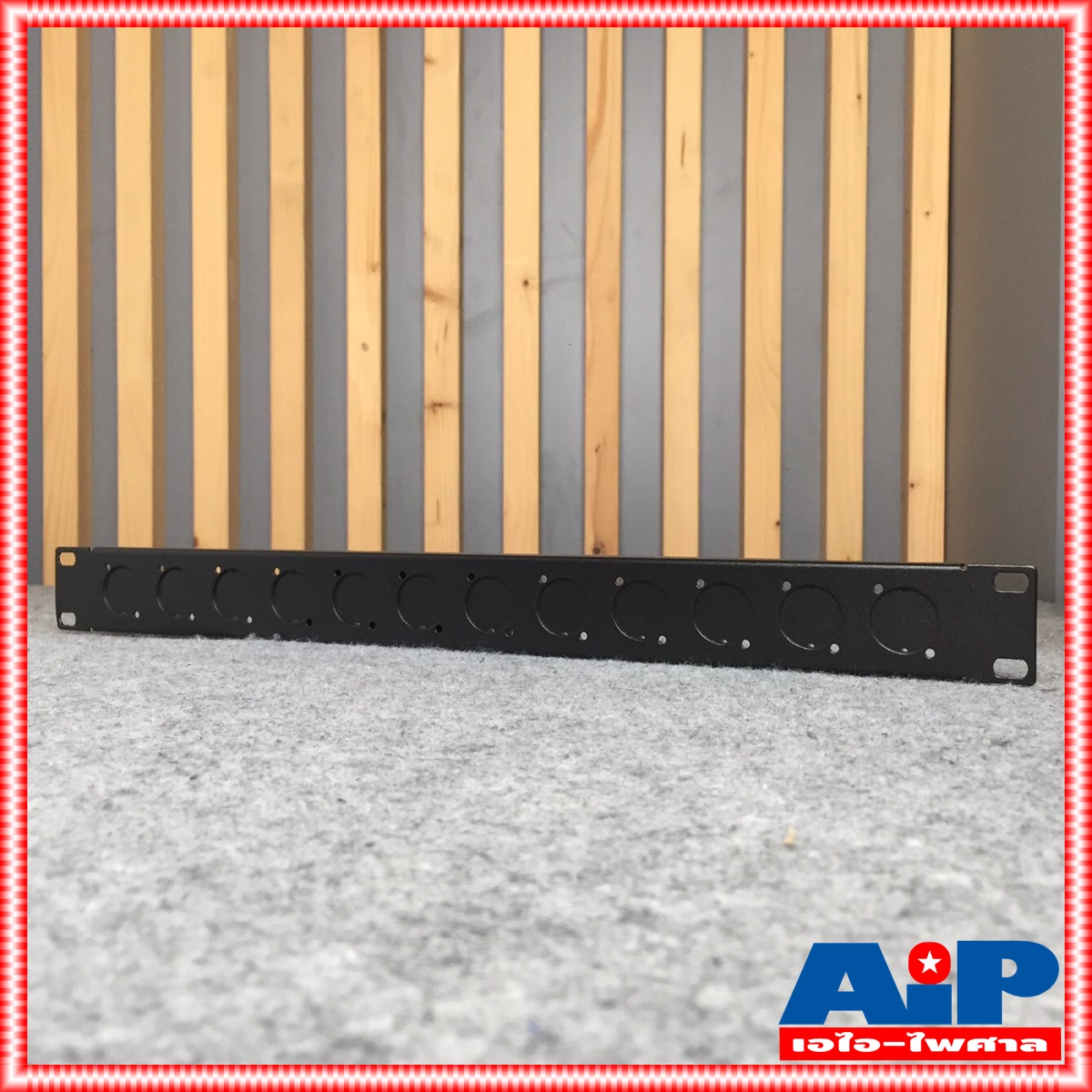 NPE XLR PANEL 1U 12ch แผ่นยึดแร็ค แผ่นปิดแร็ค 1 U เจาะรู 12ช่อง แผ่นเหล็ก ปิดแร็ค อุปกรณ์แร็ค เอไอ-ไพศาล
