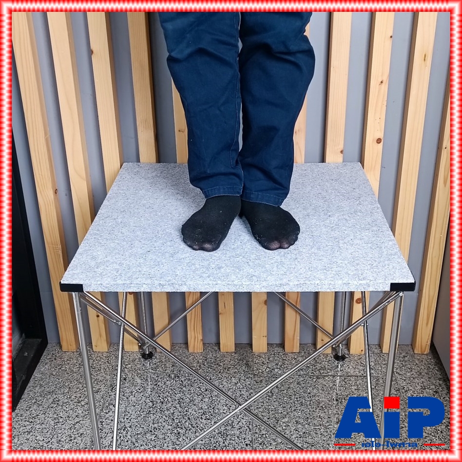 โต๊ะวางขาสแตนเลสx-01V2 60x60 สูง40เซนติเมตร สีเทา (ขาสามารถพับเก็บได้) โต๊ะอเนกประสงค์ โต๊ะวางมิกซ์ ชั้นวางเครื่องเสียง