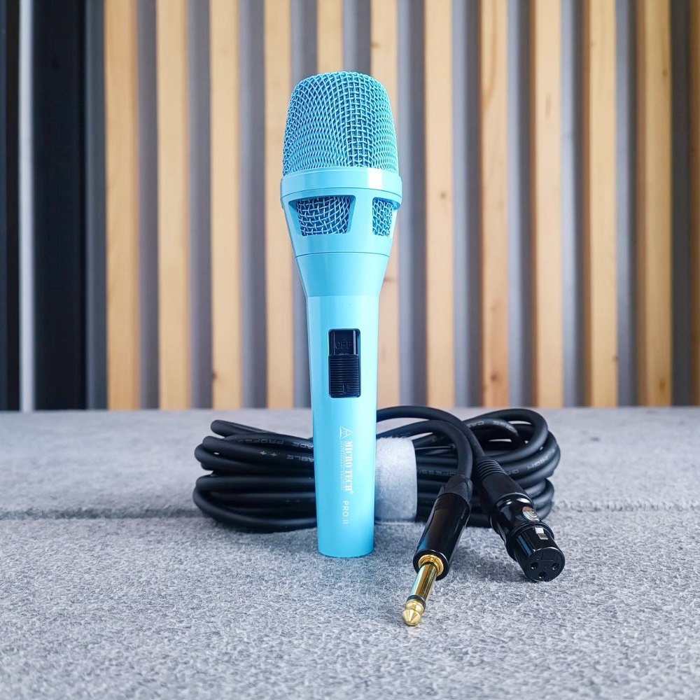 มี 4สี ให้เลือก สีดำ/สีขาว/สีฟ้า/สีส้ม MICROTECH PRO.II ไมค์สาย ไมค์โครโฟน พร้อมสาย5เมตร MICRO TECH PRO II ไมโครเทค ไมค์คาราโอเกะ ไมค์ ไมค์ร้องเพลง MICCROPHONE เอไอ-ไพศาล