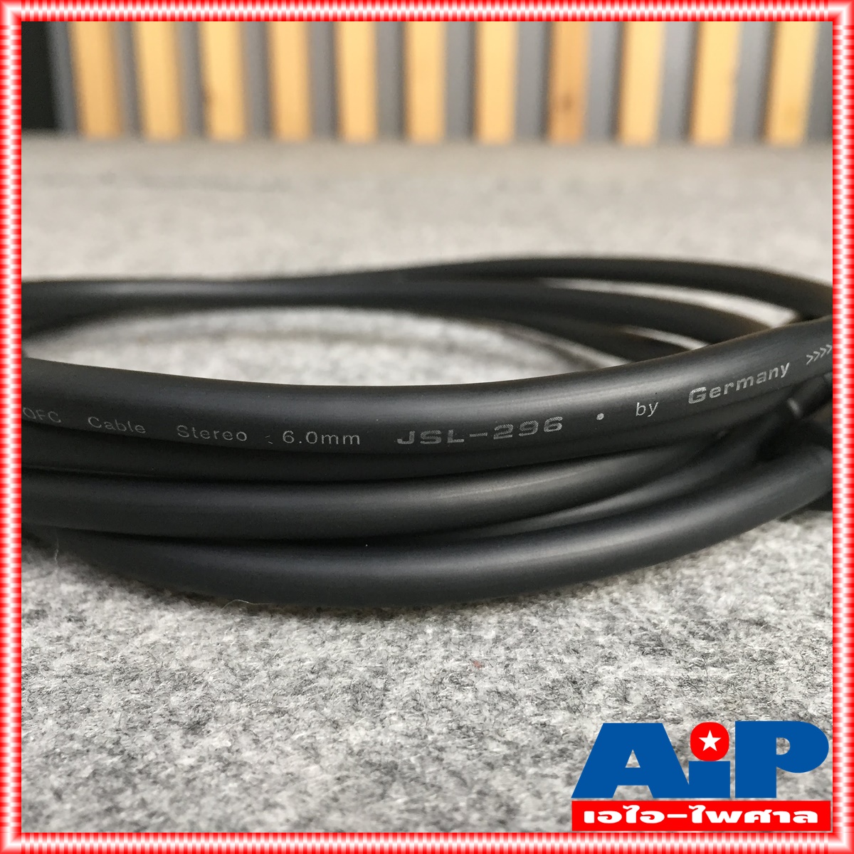 1.5เมตร DYNACOM สายP.TR-STออกP.MICเหล็กx2 J296 สายดำ สายสัญญาณเสียง P.MONO 2P +TRS 1.5เมตร ยาว1.5เมตร เอไอ-ไพศาล