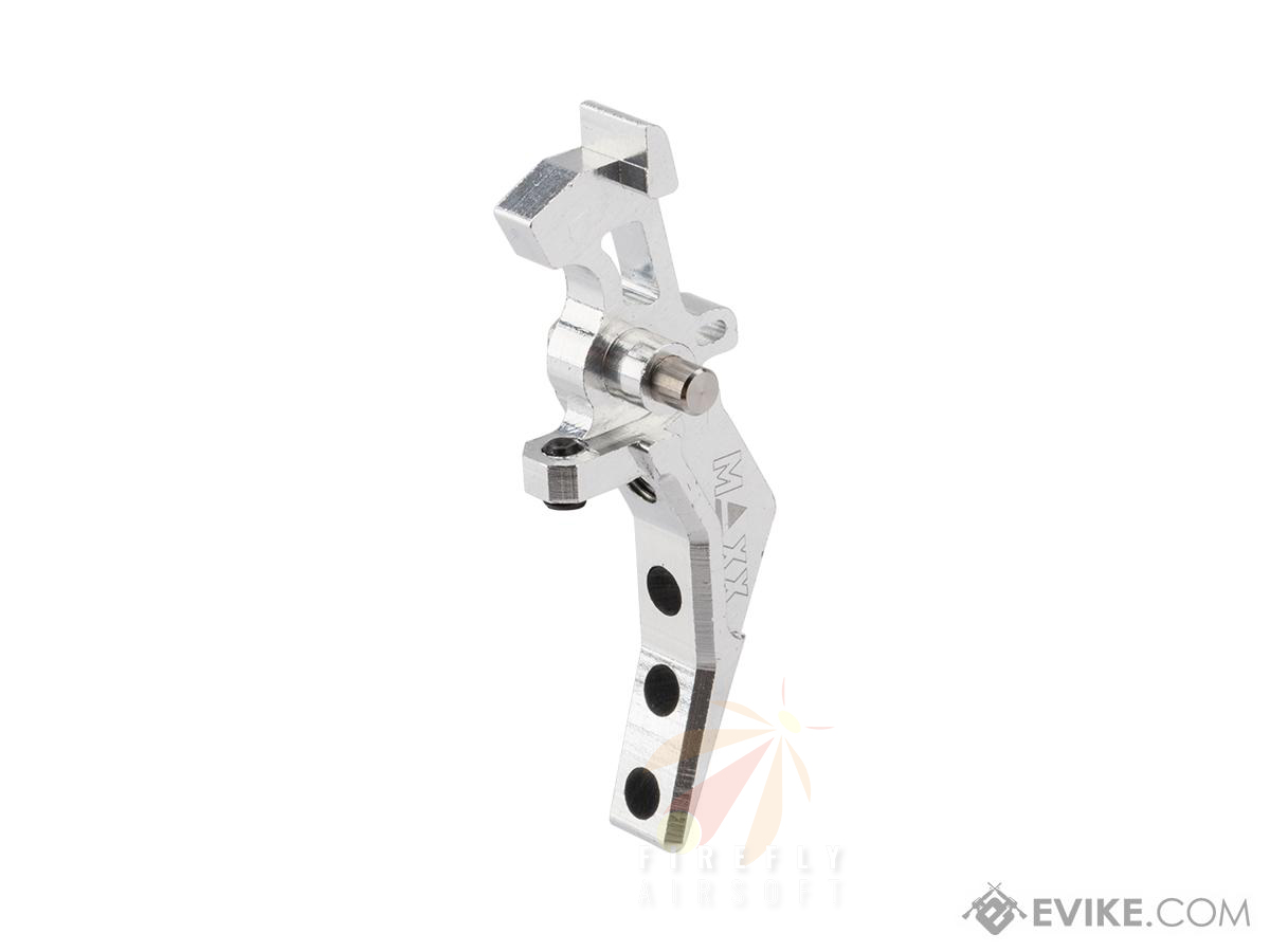 Maxx Model CNC Aluminum Advanced Speed Trigger for M4 / M16 Series Airsoft AEG (Style: B / Silver)