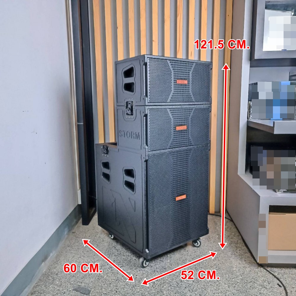 STORM RM-V6118 ชุดลำโพง ซับ15นิ้ว กลาง8นิ้วx2 พร้อมไมค์ลอย มีแบตในตัว ชาร์จแบตได้ Bluetooth MP3/USB RM V6118 RMV6118 เอไอ-ไพศาล