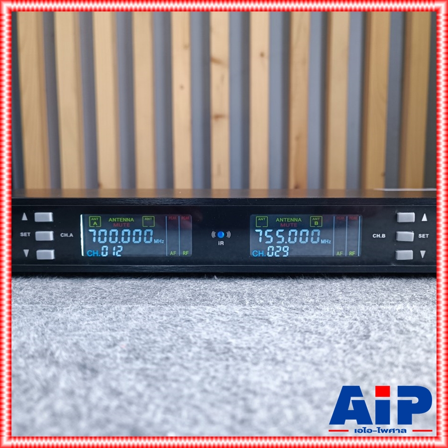 *ไม่มีกระเป๋า** PROEUROTECH PRO-888 ไมค์ลอยคู่ *ไม่มีกระเป๋า** ไมโครโฟนไร้สาย โปรยูโรเทค รุ่นใหม่ ปรับความถี่ได้ PRO888 PRO 888 เอไอ-ไพศาล