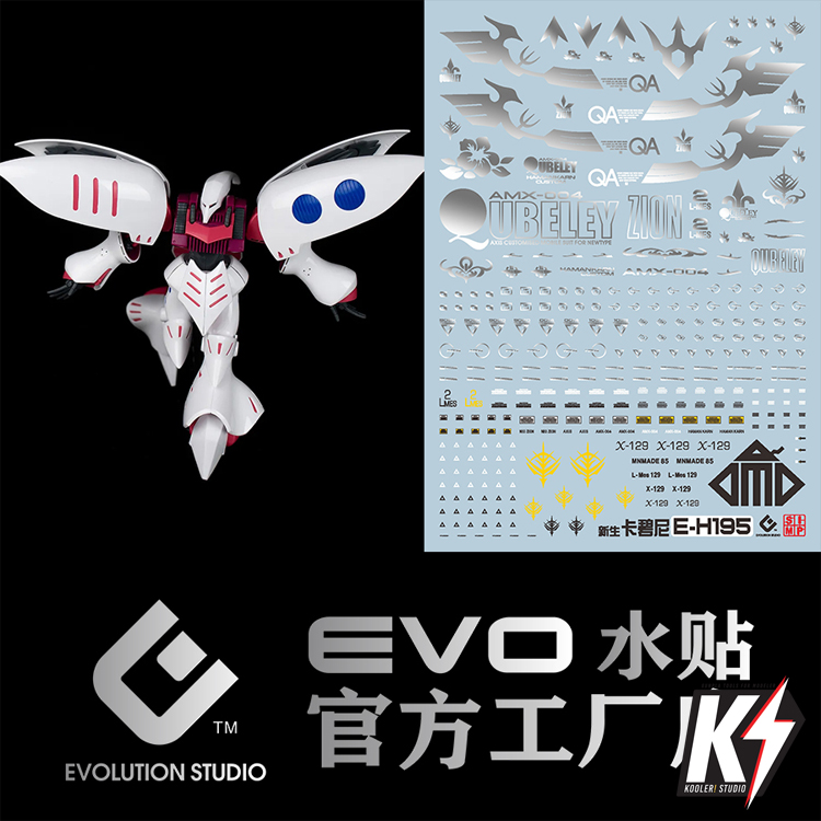 Waterdecal EVO HGUC Qubeley #ดีคอลน้ำสำหรับติดกันพลา กันดั้ม Gundam พลาสติกโมเดลต่างๆ