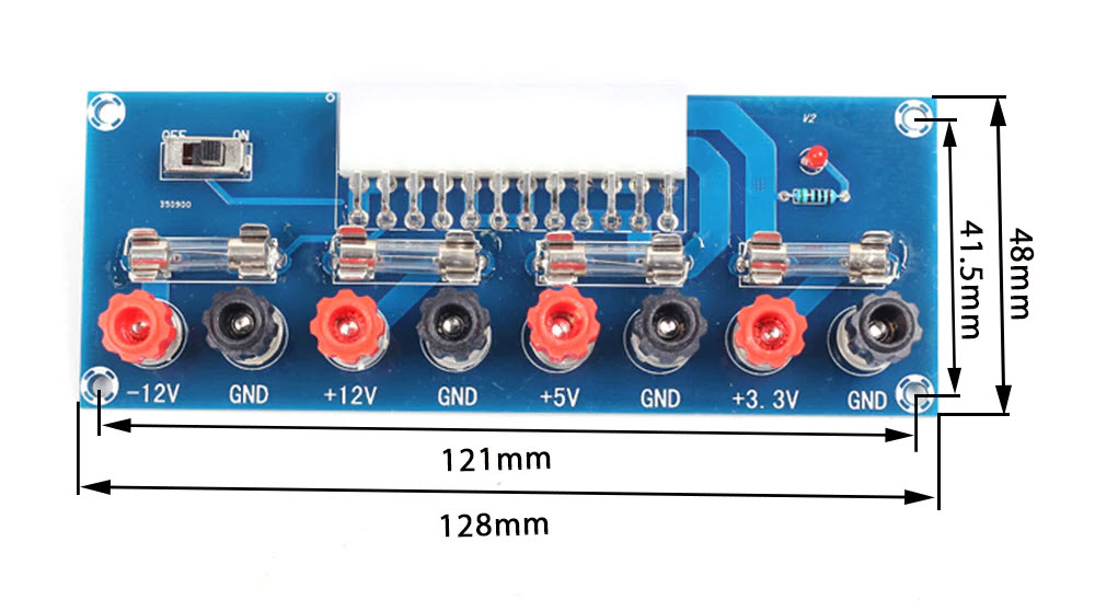 XH-M229 Desktop PC Power ATX Transfer Board Supply Power Module Precise 24Pin Alimentation PC Ordinateur ATX Transfer Board