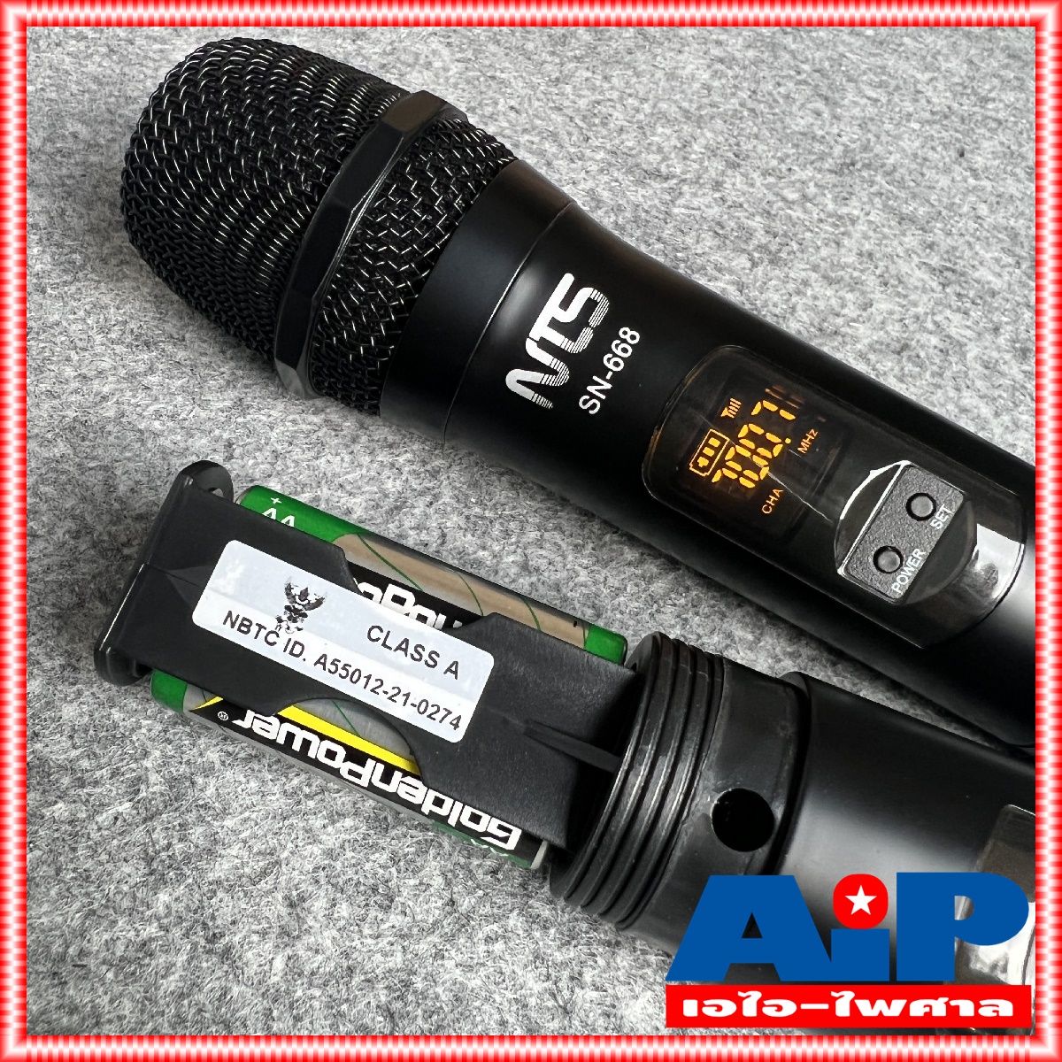 NTS SN668 ไมค์ลอยคู่ UHF ปรับความถี่ได้ ความถี่ใหม่ กสทช SN-668 เครื่องรับเล็ก SN 668 ไมค์ลอยUHF ใช้ถ่าน AA จูนความถี่ได้ เอ็นทีเอส ใช้ในรถ ใช้ในที่ไม่มีไฟฟ้าได้ สะดวกมาก เอไอ-ไพศาล