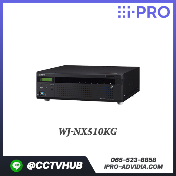 เครื่องบันทึก i-PRO NX-Series รุ่น WJ-NX510KG 64ch NVR(up to 128 Channel), 9HDD slot ,H.265/H.264